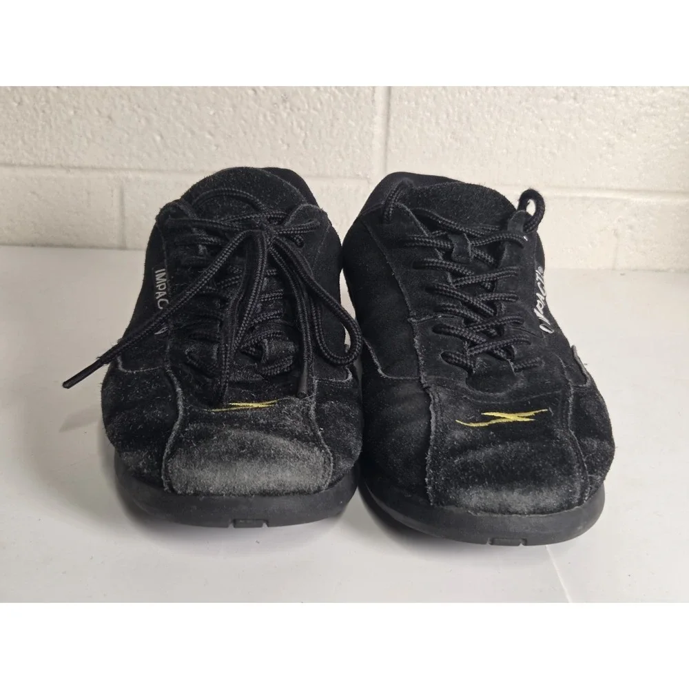 Impact Racing Shoes Low Top Driving Black Leather Mens Sz 9.5